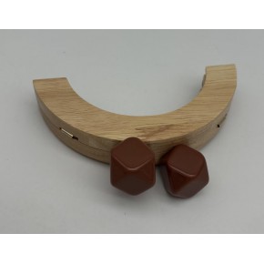 Çanta Aksesuar 14 Cm  Oval Ahşap Burs Sütlü Kahve Renk Toplu