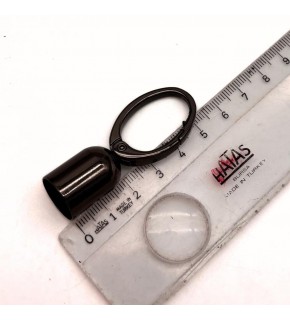 Çanta Aksesuar 14 mm Füme  Renk Oval Halkalı Kancalı Kovan 1 Adet