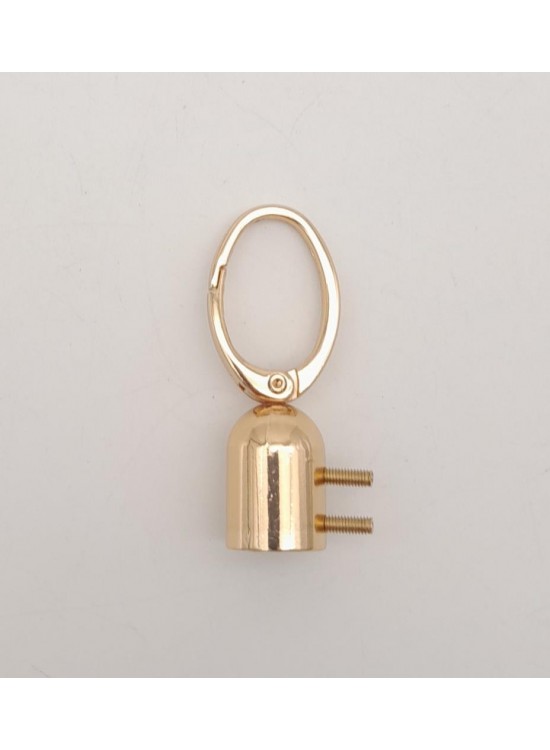 Çanta Aksesuar 14 mm Light Gold Renk Oval Halkalı Kancalı Kovan 1 Adet