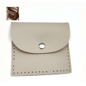 Çanta Aksesuar 14X12.5 cm cm Bej Renk  Çıtçıtlı Suni Deri Cep