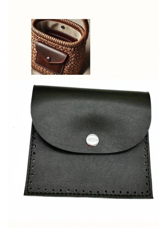 Çanta Aksesuar 14X12.5 cm cm Haki Renk  Çıtçıtlı Suni Deri Cep