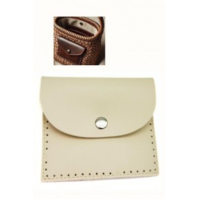 Çanta Aksesuar 14X12.5 cm cm Krem Renk  Çıtçıtlı Suni Deri Cep