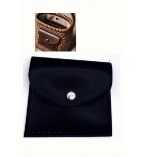 Çanta Aksesuar 14X12.5 cm cm Siyah Renk  Çıtçıtlı Suni Deri Cep