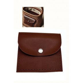 Çanta Aksesuar 14X12.5 cm cm Taba Renk  Çıtçıtlı Suni Deri Cep