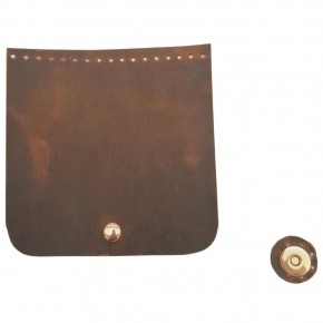 Çanta Aksesuar 14x14 cm Crazy Oil Hardal Sarı Renk Gerçek Deri Çanta Kapağı Light Gold Metalli