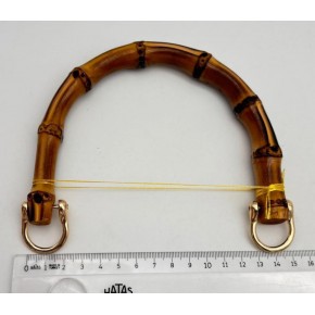 Çanta Aksesuar 15 Cm Çift Gerçek Bambu Çanta Sapı Halkalı
