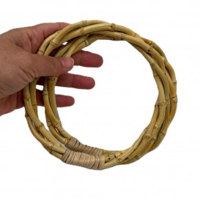Çanta Aksesuar 15 Cm Çift Gerçek Bambu Çanta Sapı  Sarmal Model