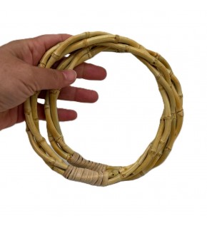 Çanta Aksesuar 15 Cm Çift Gerçek Bambu Çanta Sapı  Sarmal Model