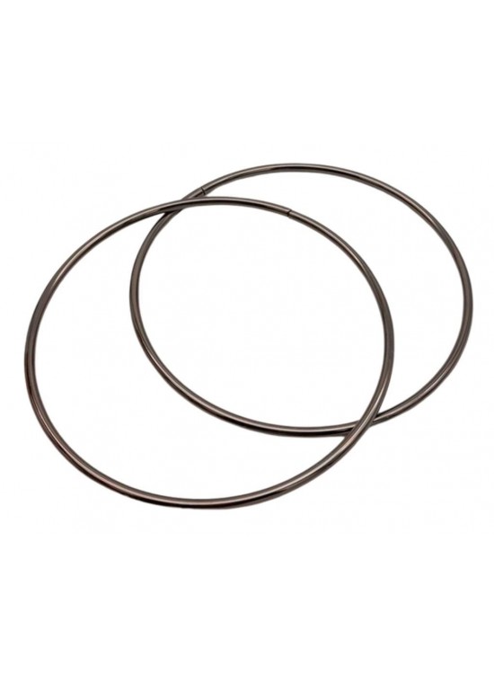 Çanta Aksesuar 15 Cm Yuvarlak Metal Çanta Sapı Füme Renk