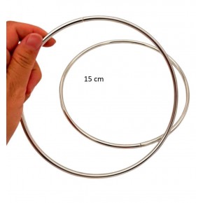 Çanta Aksesuar 15 Cm Yuvarlak Metal Çanta Sapı Gümüş  Renk