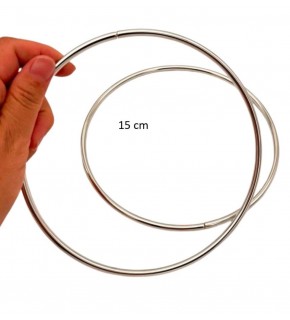 Çanta Aksesuar 15 Cm Yuvarlak Metal Çanta Sapı Gümüş  Renk