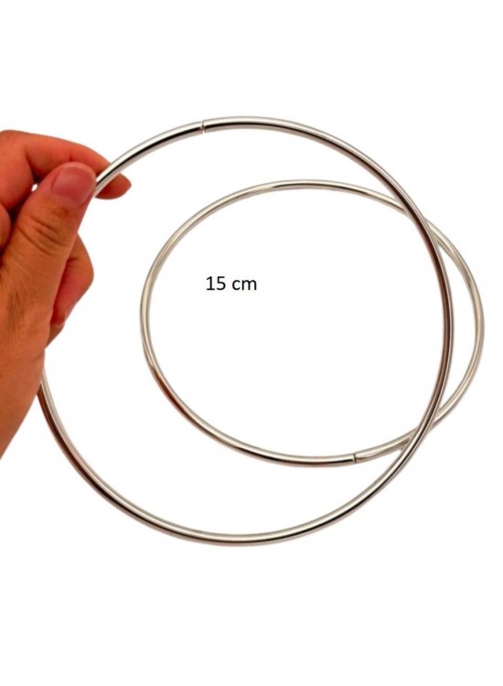 Çanta Aksesuar 15 Cm Yuvarlak Metal Çanta Sapı Gümüş  Renk