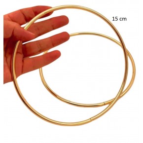 Çanta Aksesuar 15 Cm Yuvarlak Metal Çanta Sapı Light Gold