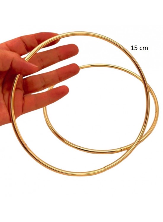 Çanta Aksesuar 15 Cm Yuvarlak Metal Çanta Sapı Light Gold Çanta Aksesuar 15 Cm Yuvarlak Metal Çanta Sapı Light Gold