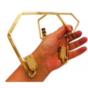 Çanta Aksesuar 15x14 cm Light Gold Renk Vidalı Metal Çanta Sapı Taba Renk Detaylı