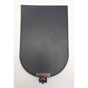 Çanta Aksesuar 15x22 cm Suni Deri Siyah Renk Kapak Gümüş Metalli