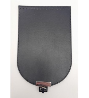 Çanta Aksesuar 15x22 cm Suni Deri Siyah Renk Kapak Gümüş Metalli