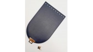 Çanta Aksesuar 15x24 cm Suni Deri Lacivert Renk Kapak Light Gold Metalli