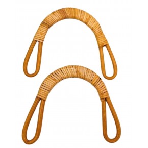 Çanta Aksesuar 16x15 cm Çift Gerçek Bambu Çanta Sapı