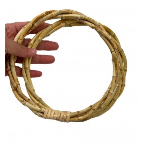 Çanta Aksesuar 17 Cm Çift Gerçek Bambu Çanta Sapı  Sarmal Model