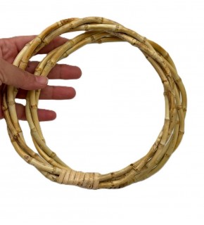 Çanta Aksesuar 17 Cm Çift Gerçek Bambu Çanta Sapı  Sarmal Model