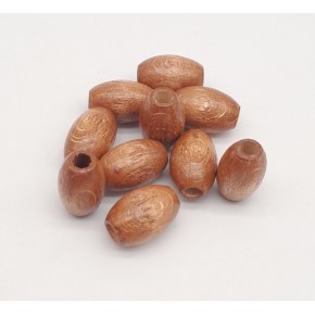 Çanta Aksesuar 17 mm Ahşap Oval Boncuk Taba Renk 10 Adet