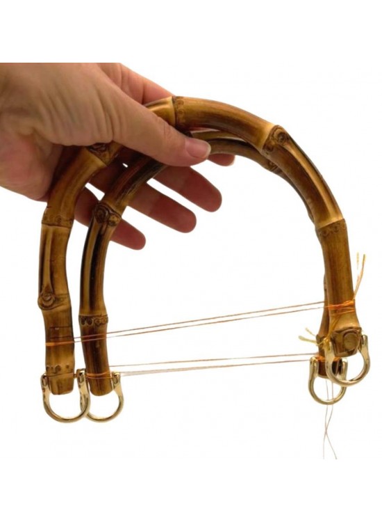 Çanta Aksesuar 18 cm Çift Gerçek Bambu Çanta Sapı Düz Halkalı (Light Gold Metalli) Çanta Aksesuar 18 cm Çift Gerçek Bambu Çanta Sapı Düz Halkalı (Light Gold Metalli)
