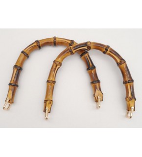 Çanta Aksesuar 18X15 Cm Light Gold Halkalı Gerçek Bambu Çanta Sapı