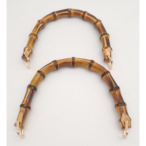 Çanta Aksesuar 18X15 Cm Light Gold Halkalı Gerçek Bambu Çanta Sapı