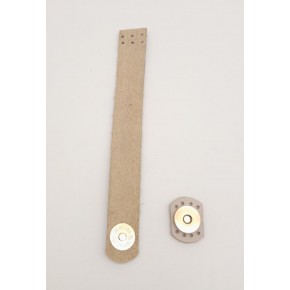 Çanta Aksesuar 18x2,3 cm Bej Gerçek Deri Düz Çanta Kapağı Light Gold Metalli