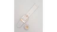 Çanta Aksesuar 18x2,3 cm Beyaz Gerçek Deri Tokalı Çanta Kapağı Light Gold Metalli Çanta Aksesuar 18x2,3 cm Beyaz Gerçek Deri Tokalı Çanta Kapağı Light Gold Metalli