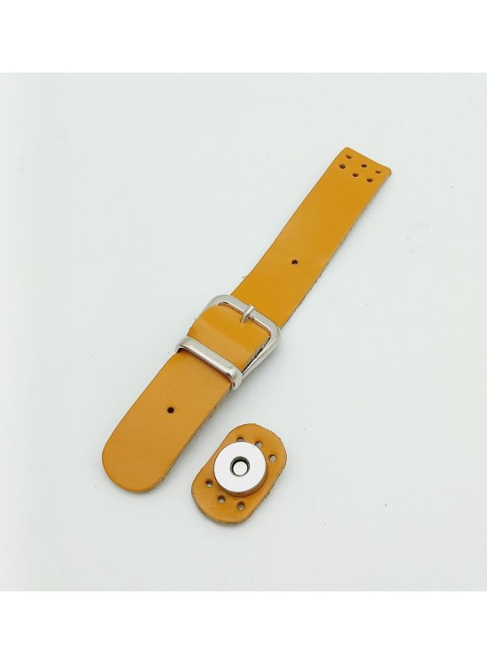 Çanta Aksesuar 18x2,3 cm Hardal Gerçek Deri Tokalı Çanta Kapağı Gümüş Metalli Çanta Aksesuar 18x2,3 cm Hardal Gerçek Deri Tokalı Çanta Kapağı Gümüş Metalli