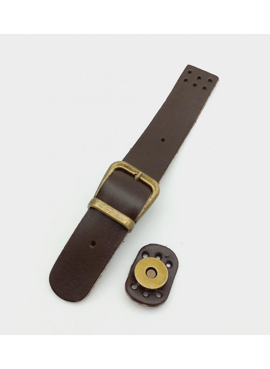 Çanta Aksesuar 18x2,3 cm Kahverengi Gerçek Deri Tokalı Çanta Kapağı Antik Metalli Çanta Aksesuar 18x2,3 cm Kahverengi Gerçek Deri Tokalı Çanta Kapağı Antik Metalli