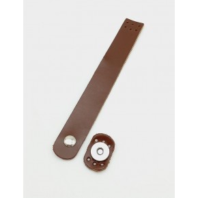 Çanta Aksesuar 18x2,3 cm Kızıl Kahve Gerçek Deri Düz Çanta Kapağı Gümüş Metalli