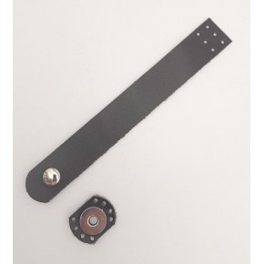 Çanta Aksesuar 18x2.3 cm Koyu Kahverengi Gerçek Deri Düz Çanta Kapağı Gümüş Metalli