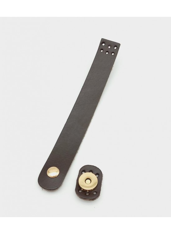 Çanta Aksesuar 18x2,3 cm Koyu Kahverengi Gerçek Deri Düz Çanta Kapağı Light Gold Metalli Çanta Aksesuar 18x2,3 cm Koyu Kahverengi Gerçek Deri Düz Çanta Kapağı Light Gold Metalli