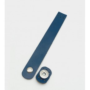 Çanta Aksesuar 18x2,3 cm Lacivert Gerçek Deri Düz Çanta Kapağı Gümüş Metalli