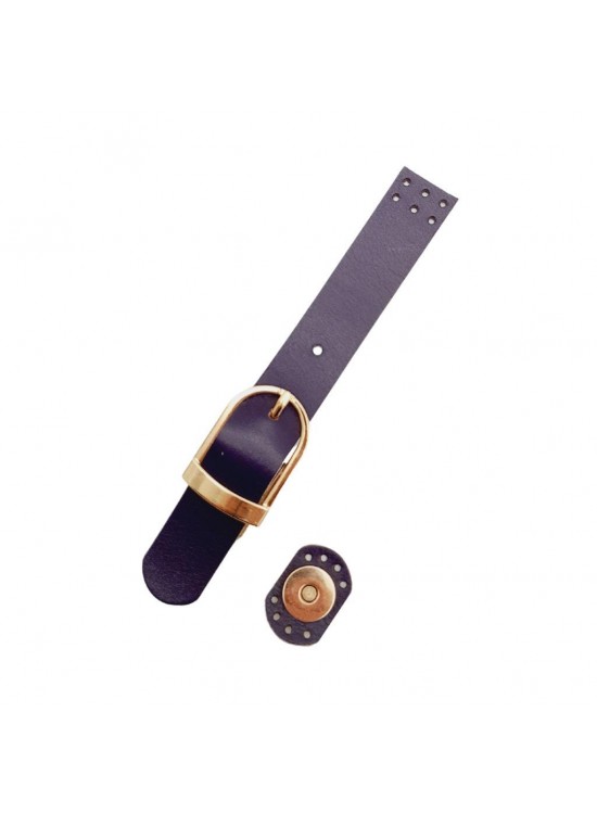 Çanta Aksesuar 18x2.3 cm Mor Renk Gerçek Deri Tokalı Çanta Kapağı Light Gold Metalli Çanta Aksesuar 18x2.3 cm Mor Renk Gerçek Deri Tokalı Çanta Kapağı Light Gold Metalli