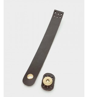 Çanta Aksesuar 18x2,3 cm Siyah Gerçek Deri Düz Çanta Kapağı Light Gold Metalli