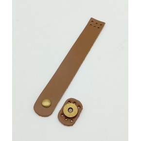 Çanta Aksesuar 18x2,3 cm Sütlü Kahve Gerçek Deri Düz Çanta Kapağı Antik Metalli