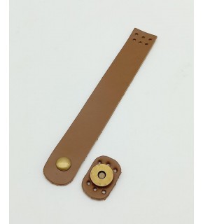 Çanta Aksesuar 18x2,3 cm Sütlü Kahve Gerçek Deri Düz Çanta Kapağı Antik Metalli