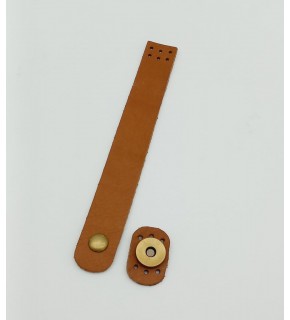 Çanta Aksesuar 18x2,3 cm Taba Gerçek Deri Düz Çanta Kapağı Antik Metalli