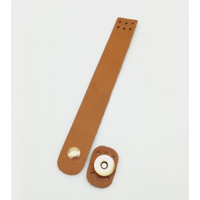 Çanta Aksesuar 18x2,3 cm Taba Gerçek Deri Düz Çanta Kapağı Light Gold Metalli