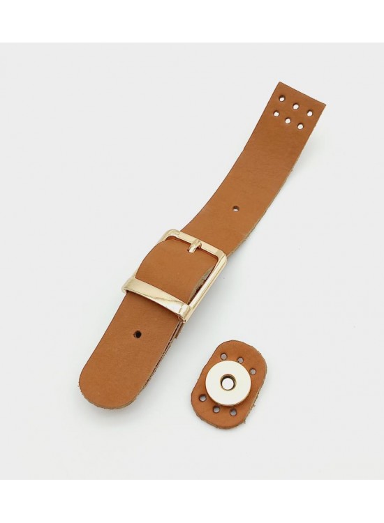 Çanta Aksesuar 18x2,3 cm Taba Gerçek Deri Tokalı Çanta Kapağı Light Gold Metalli Çanta Aksesuar 18x2,3 cm Taba Gerçek Deri Tokalı Çanta Kapağı Light Gold Metalli