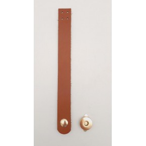 Çanta Aksesuar 18x2 cm Taba Gerçek Deri Düz Çanta Kapağı Light Gold Metalli