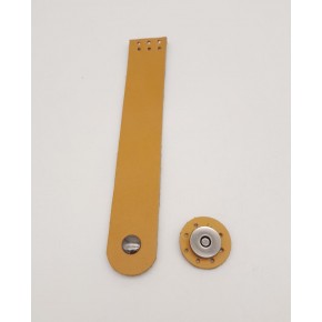 Çanta Aksesuar 18x3 cm Hardal Gerçek Deri Düz Çanta Kapağı Füme Metalli