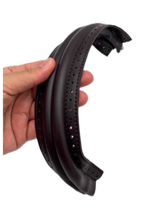 Çanta Aksesuar 19 Cm Oval Koyu Kahve Renk Derili Gizli Çanta Bursu