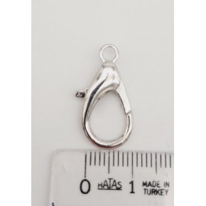 Çanta Aksesuar 2.3 Cm Gümüş Renk Zincir Uç Kancası 1 Adet