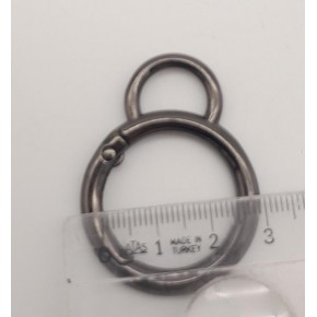 Çanta Aksesuar 2.5 Cm Füme Kulaklı Yaylı Halka 1 Adet