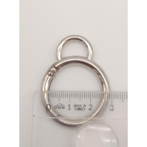 Çanta Aksesuar 2.5 Cm Gümüş Kulaklı Yaylı Halka 1 Adet